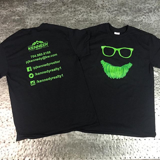 Happy St. Patty's @kennedyrealty1!  Be on the lookout for these Saturday at the #charlottenc #stpattys #parade.  #customtee #tshirt #customeverything #dunstangroup #love