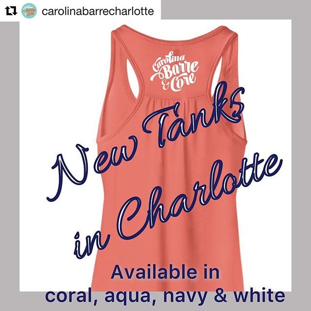 Love these new tanks we did for @carolinabarrecharlotte ! #Repost @carolinabarrecharlotte・・・Come in and grab one of our new, super cute CBC tanks!  4 colors- all sizes available today.  Don't wait, they won't last long!  Thx The Dunstan Group for coming through again!  #cbc #charlotte #barre #community #summer @dunstangroup @sfdunstan @macleanh