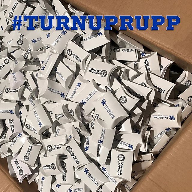 This big box? It’s The Dunstan Group’s small part of tonight’s Guinness World Records attempt at University of Kentucky #TurnUpRupp @universityofky @guinnessworldrecords