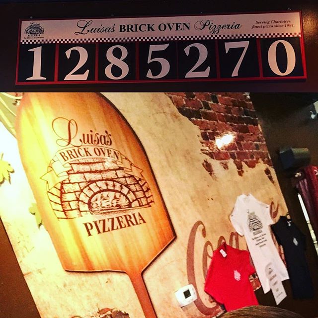 Celebrating with our friends over at @luisas_pizzeria for #NationalPizzaDay and congratulating them on serving Charlotte since 1991 with over 1,285,270 pizzas served! #WOW #smallbusiness #NiceShirts #dunstangroup